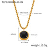 Retro Geometric Round Tiger's Eye Titanium Steel Earrings With Electroplating Treatment For Women