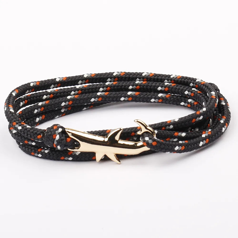 Retro Geometric Shark Alloy Rope Wholesale Bracelets