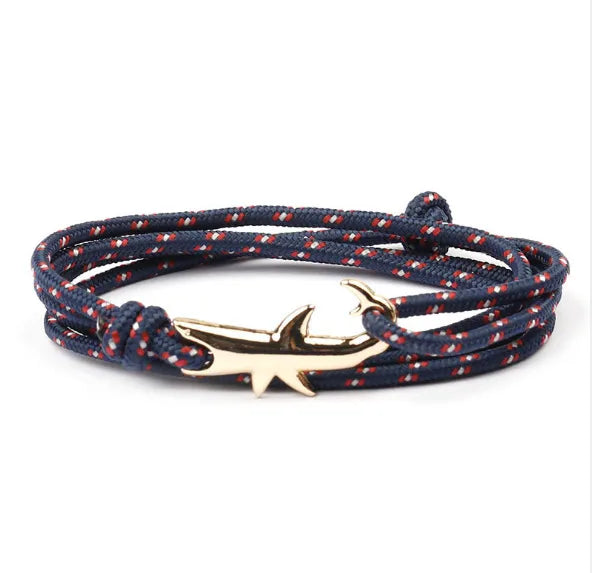 Retro Geometric Shark Alloy Rope Wholesale Bracelets