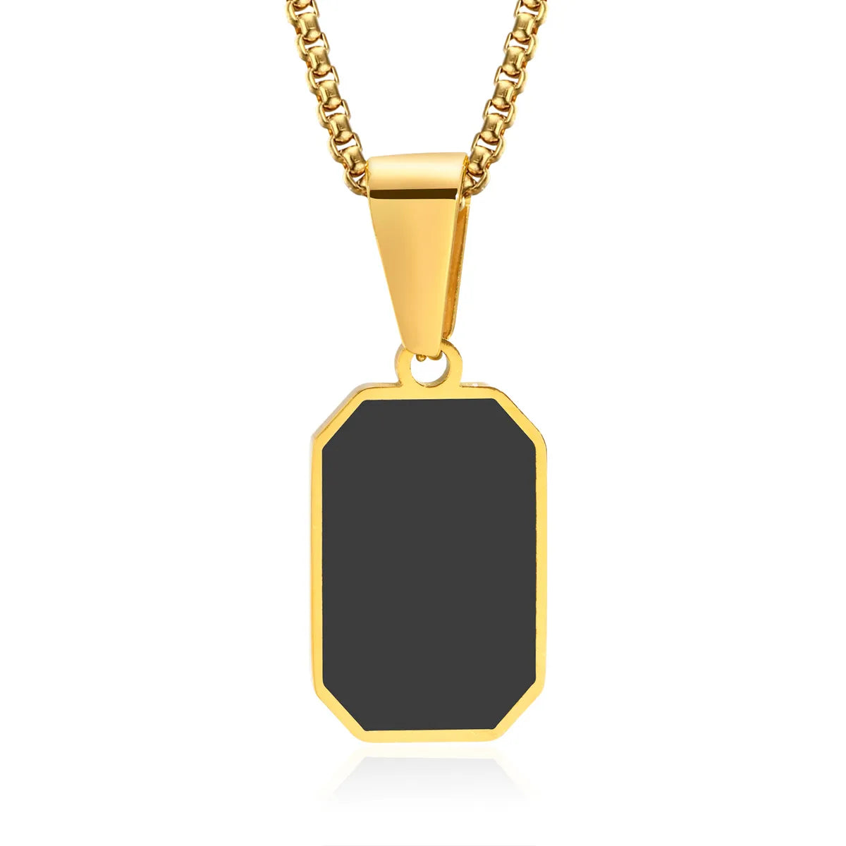 Retro Geometric Stainless Steel Plating Pendant Necklace 1 Piece