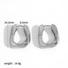Retro Geometric Stainless Steel Women's Earrings With Electroplating