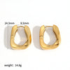 Retro Geometric Stainless Steel Women's Earrings With Electroplating