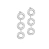 Retro Geometric Titanium Steel Jewelry Suit For Women With Electroplating Ring Earrings And Bracelet