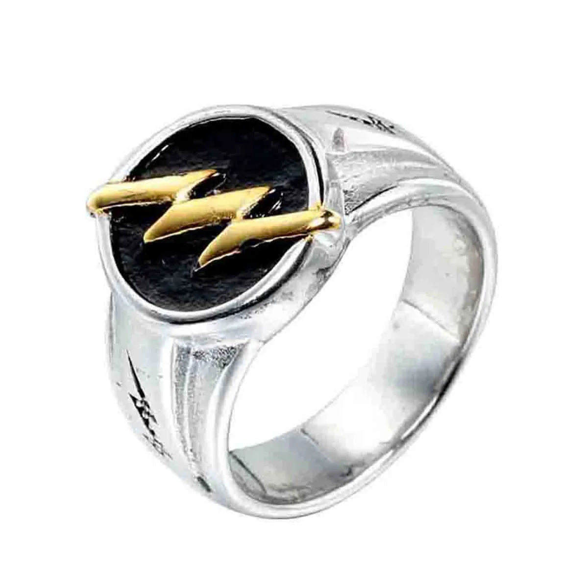 Retro Geometric Titanium Steel None 18K Gold Plated Rhodium Plated Men'S Rings