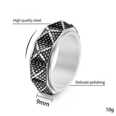 Retro Geometric 304 Stainless Steel Plating 18K Gold Plated Men'S Rings