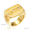 Retro Geometric Titanium Steel Polished Ring For Men And Unisex Statement Index Finger Ring