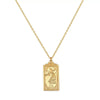 Retro Geometric Titanium Steel Tarot Pendant Necklace With Electroplating For Women