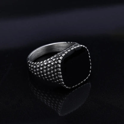 Retro Geometric 304 Stainless Steel Unisex Rings