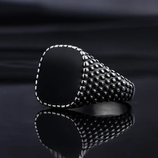 Retro Geometric 304 Stainless Steel Unisex Rings