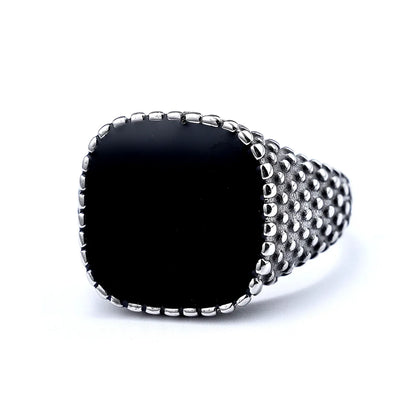 Retro Geometric 304 Stainless Steel Unisex Rings