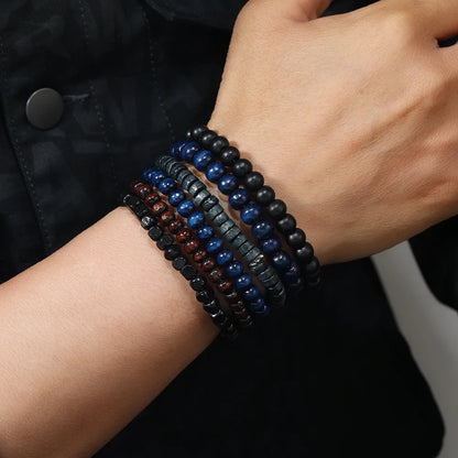 Retro Geometric Wood Beaded Unisex Bracelets