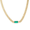 Retro Geometric Zircon Necklace With Asymmetric Pendant And Textured Titanium Steel Chain Electroplated Fashion Jewelry