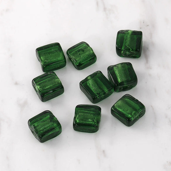 Retro Glass And Glaze Square Straight Hole Beads For Diy Earrings Necklaces And Bracelets