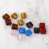 Retro Glass And Glaze Square Straight Hole Beads For Diy Earrings Necklaces And Bracelets