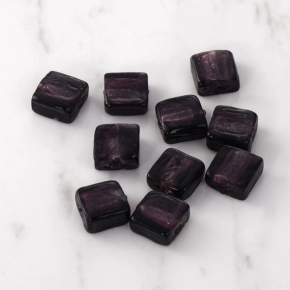 Retro Glass And Glaze Square Straight Hole Beads For Diy Earrings Necklaces And Bracelets