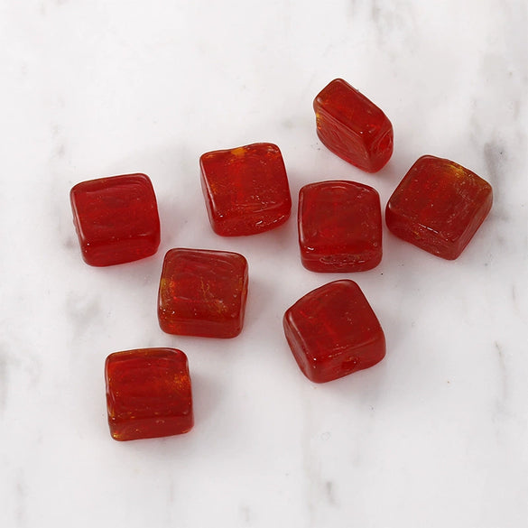 Retro Glass And Glaze Square Straight Hole Beads For Diy Earrings Necklaces And Bracelets