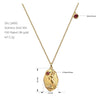 Retro Goddess Relief Stainless Steel Jewelry Set With Red Zircon Necklace Earrings Bracelet And Ring