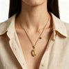 Retro Goddess Relief Stainless Steel Jewelry Set With Red Zircon Necklace Earrings Bracelet And Ring