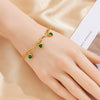 Retro Gold Plated Love Pendant Titanium Steel Chain Bracelet For Women With Electroplating Treatment