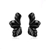 Retro Golden Flower Earrings Temperament Matte Irregular Petal Alloy Earrings