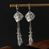 Retro Gothic Punk Figure Hand Mask Cross Dagger Earrings For Women Alloy Electroplated