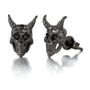 Retro Gothic Punk Skull Hiphop Earrings Copper