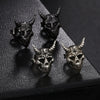Retro Gothic Punk Skull Hiphop Earrings Copper