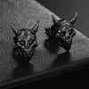 Retro Gothic Punk Skull Hiphop Earrings Copper