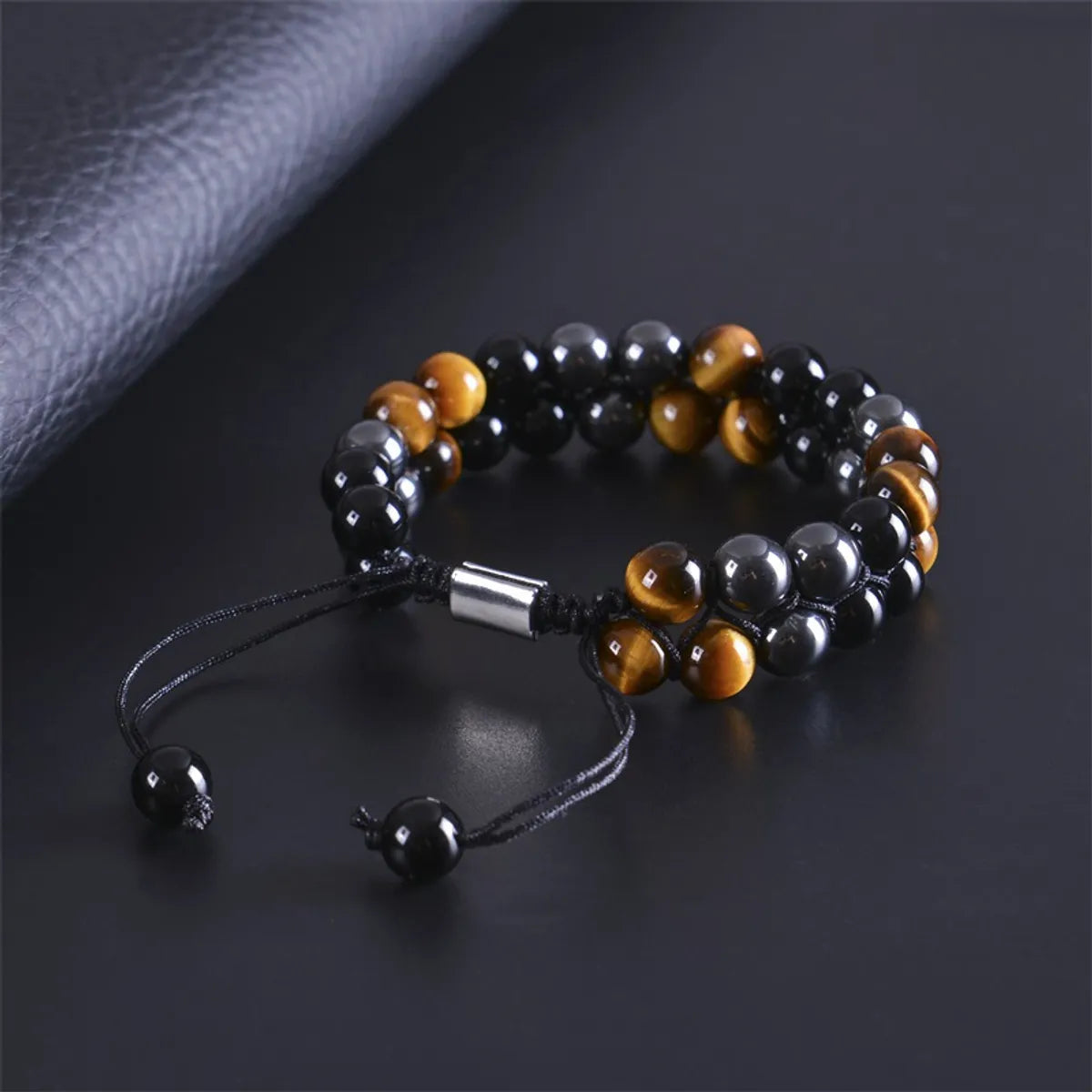 Retro Gradient Color Agate Beaded Bracelets 1 Piece