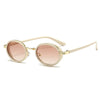 Retro Gradient Color Solid Color Leopard Pc Oval Frame Full Frame Women'S Sunglasses