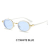 Retro Gradient Color Solid Color Leopard Pc Oval Frame Full Frame Women'S Sunglasses
