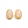 Retro Gradient Resin Gemstone Geometric Square Stud Earrings With Gold Plated Stainless Steel Posts