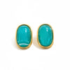 Retro Gradient Resin Gemstone Geometric Square Stud Earrings With Gold Plated Stainless Steel Posts