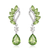 Retro Green Crystal Drop Earrings With Electroplated Zinc Alloy Constellation Design Exquisite Fashion Jewelry