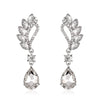 Retro Green Crystal Drop Earrings With Electroplated Zinc Alloy Constellation Design Exquisite Fashion Jewelry