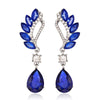 Retro Green Crystal Drop Earrings With Electroplated Zinc Alloy Constellation Design Exquisite Fashion Jewelry