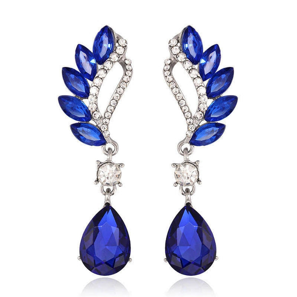 Retro Green Crystal Drop Earrings With Electroplated Zinc Alloy Constellation Design Exquisite Fashion Jewelry