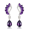 Retro Green Crystal Drop Earrings With Electroplated Zinc Alloy Constellation Design Exquisite Fashion Jewelry