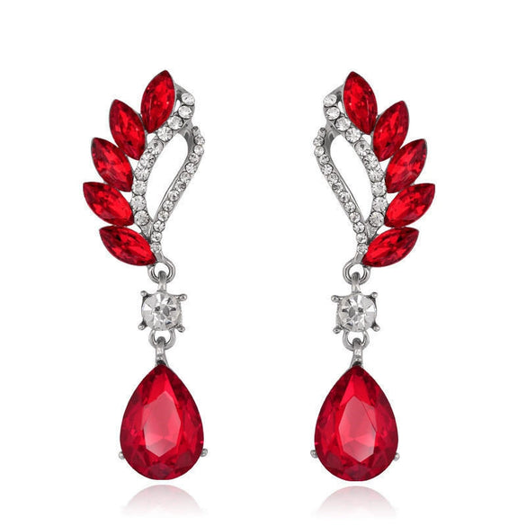 Retro Green Crystal Drop Earrings With Electroplated Zinc Alloy Constellation Design Exquisite Fashion Jewelry