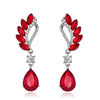 Retro Green Crystal Drop Earrings With Electroplated Zinc Alloy Constellation Design Exquisite Fashion Jewelry