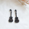 Retro Guitar Heart Shape Arylic Resin Enamel Women'S Drop Earrings 1 Pair