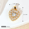 Retro Halfembellished Love Heart Shape Copper Electroplated Pendant Necklace For Women
