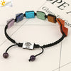 Retro Hand Woven Natural Crystal Bracelet With Tapered Tree Of Life Pendant Colorful Stone Bracelet For Women And Unisex
