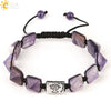 Retro Hand Woven Natural Crystal Bracelet With Tapered Tree Of Life Pendant Colorful Stone Bracelet For Women And Unisex