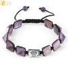 Retro Hand Woven Natural Crystal Bracelet With Tapered Tree Of Life Pendant Colorful Stone Bracelet For Women And Unisex