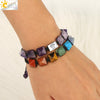 Retro Hand Woven Natural Crystal Bracelet With Tapered Tree Of Life Pendant Colorful Stone Bracelet For Women And Unisex