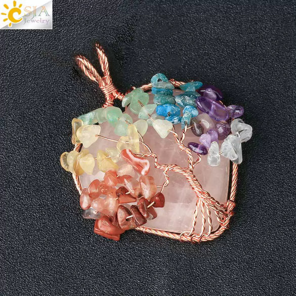 Retro Handmade Agate Heart Shaped Pendant Colorful Crystal Style Semi Precious Stone Unisex Jewelry