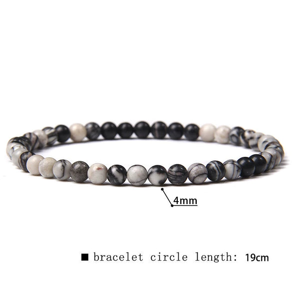 Retro Handmade Crystal Bead Stretch Bracelet With Geometric Design Unisex Fashion Jewelry