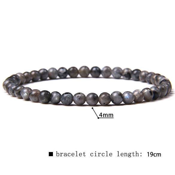 Retro Handmade Crystal Bead Stretch Bracelet With Geometric Design Unisex Fashion Jewelry