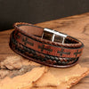Retro Handmade Leather Braided Bracelets With Alloy Buckle And Electroplating For Men And Women